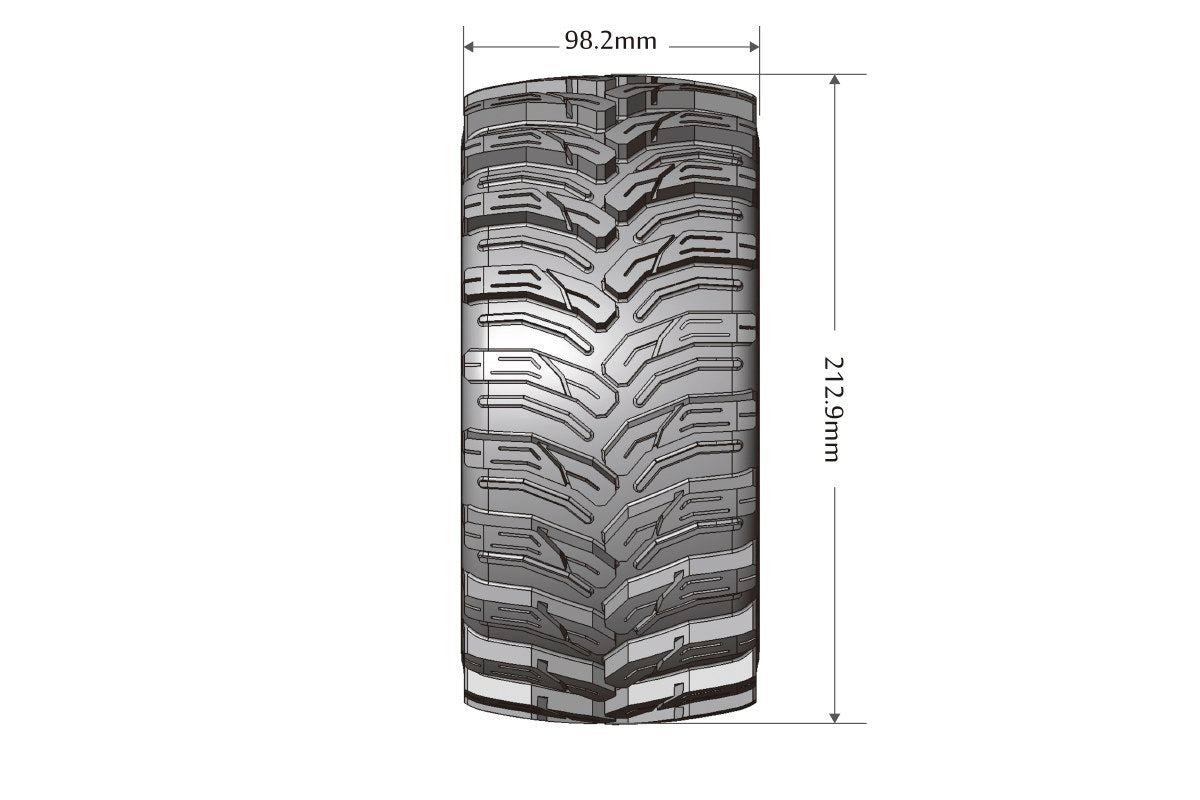 MFT X-Cyclone Arrma Kraton 8S Sport Monster Truck Tires, 24m