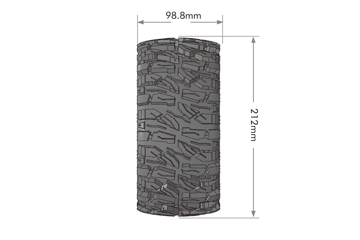 MFT X-Mallet Sport Monster Truck Tires, 24mm Hex, Mounted