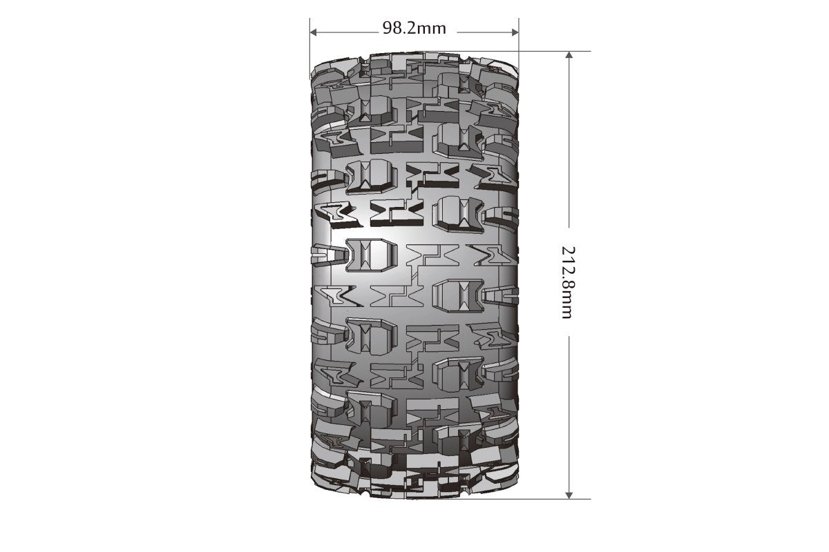 MFT X-Pioneer X-MAXX Sport Monster Truck Tires, 24mm Hex,