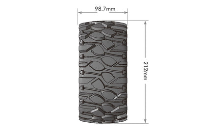 MFT X-Rowdy X-MAXX Sport Monster Truck Tires, 24mm Hex,