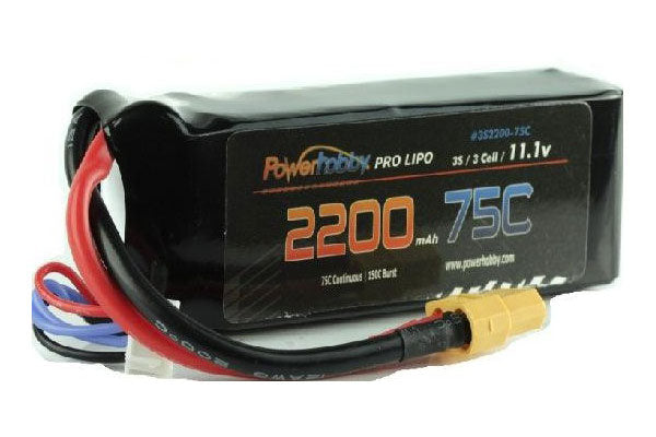 Powerhobby 3S 11.1V 2200MAH 75C Lipo Battery Pack w/ XT60