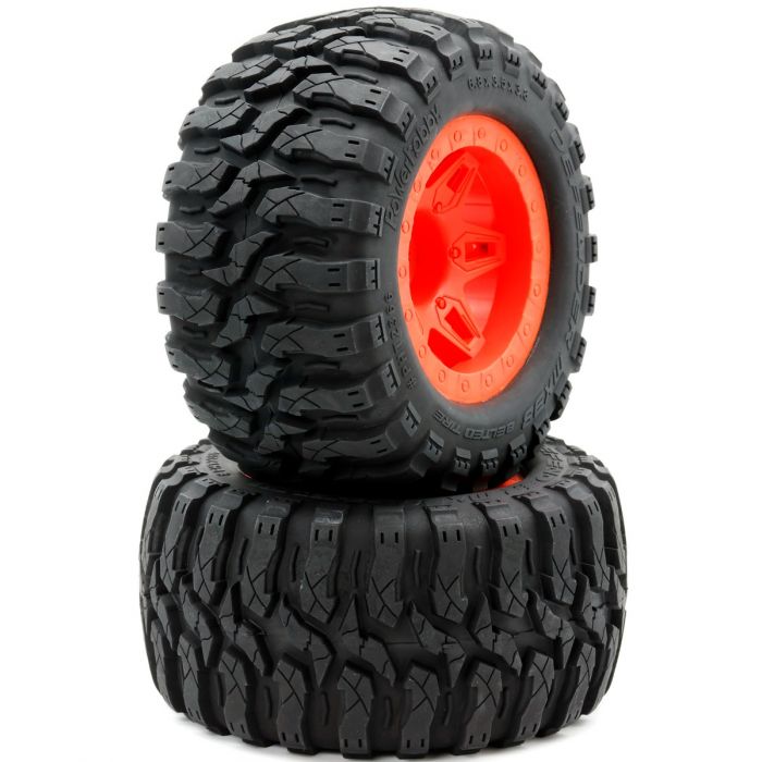 1/8 Defender 3.8" Belted All Terrain Tires 17mm Mounted