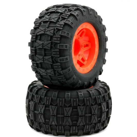 1/8 Raptor 3.8" Belted All Terrain Tires 17mm Mounted