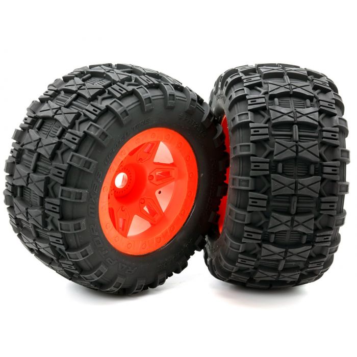 1/8 Raptor 3.8" Belted All Terrain Tires 17mm Mounted