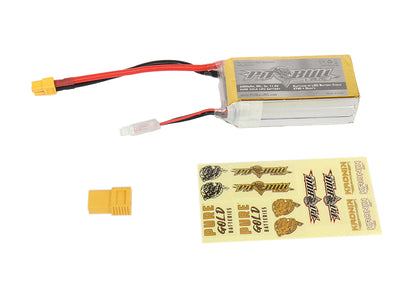 Pure Gold 50c 3s 4300mAh 11.1V Lipo Battery, w/ LED Battery C