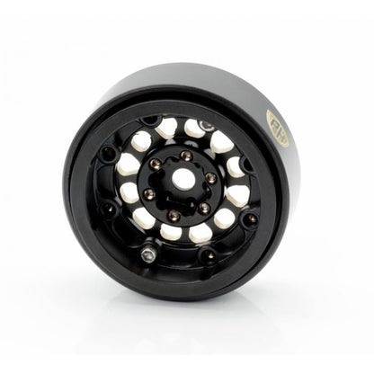 1.0" Black Brass Beadlock Crawler Wheels, for, 1/24