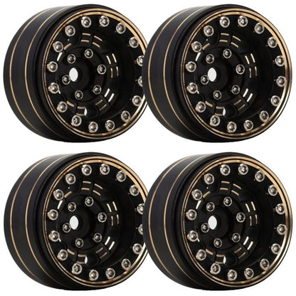 1.0" Z1 Brass Beadlock Crawler Wheels, for 1/24 Axial  SCX24