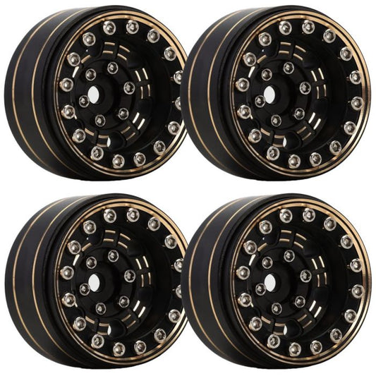 1.0" Z1 Brass Beadlock Crawler Wheels, for 1/24 Axial  SCX24