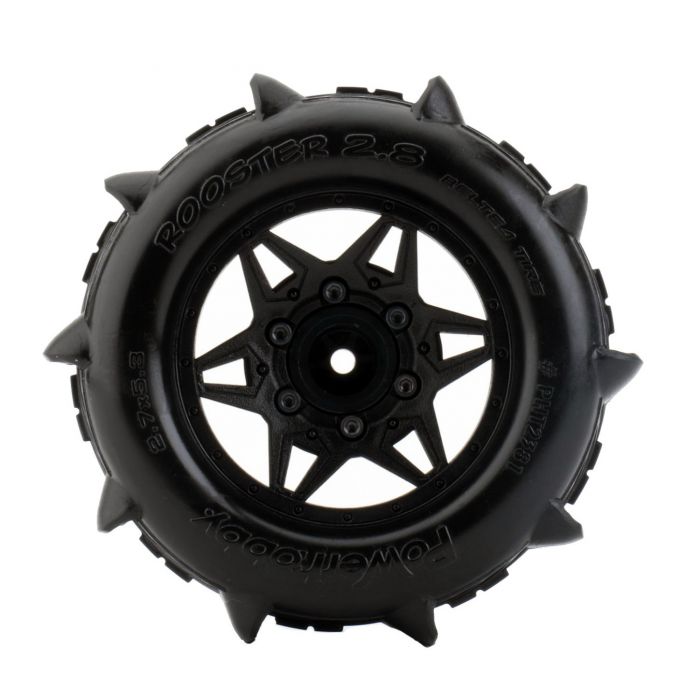 1/10 Rooster 2.8" Belted Paddle Sand Snow Tires 12mm