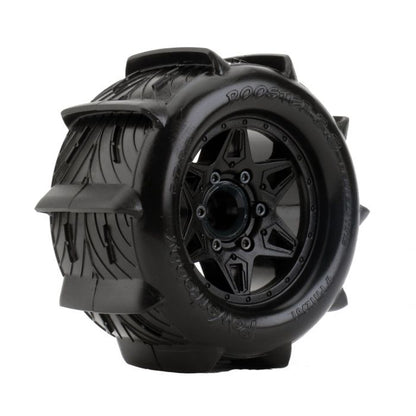 1/10 Rooster 2.8" Belted Paddle Sand Snow Tires 12mm