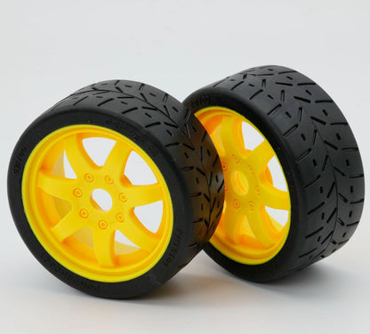 1/8 Gripper 42/100 Belted Mounted Tires 17mm Yellow