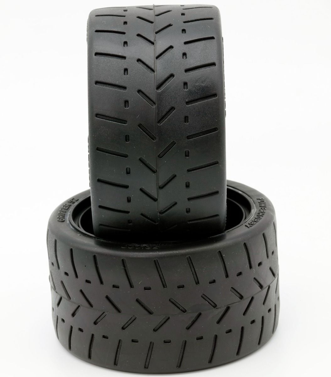 1/8 Gripper 54/100 Belted Mounted Tires 17mm Black