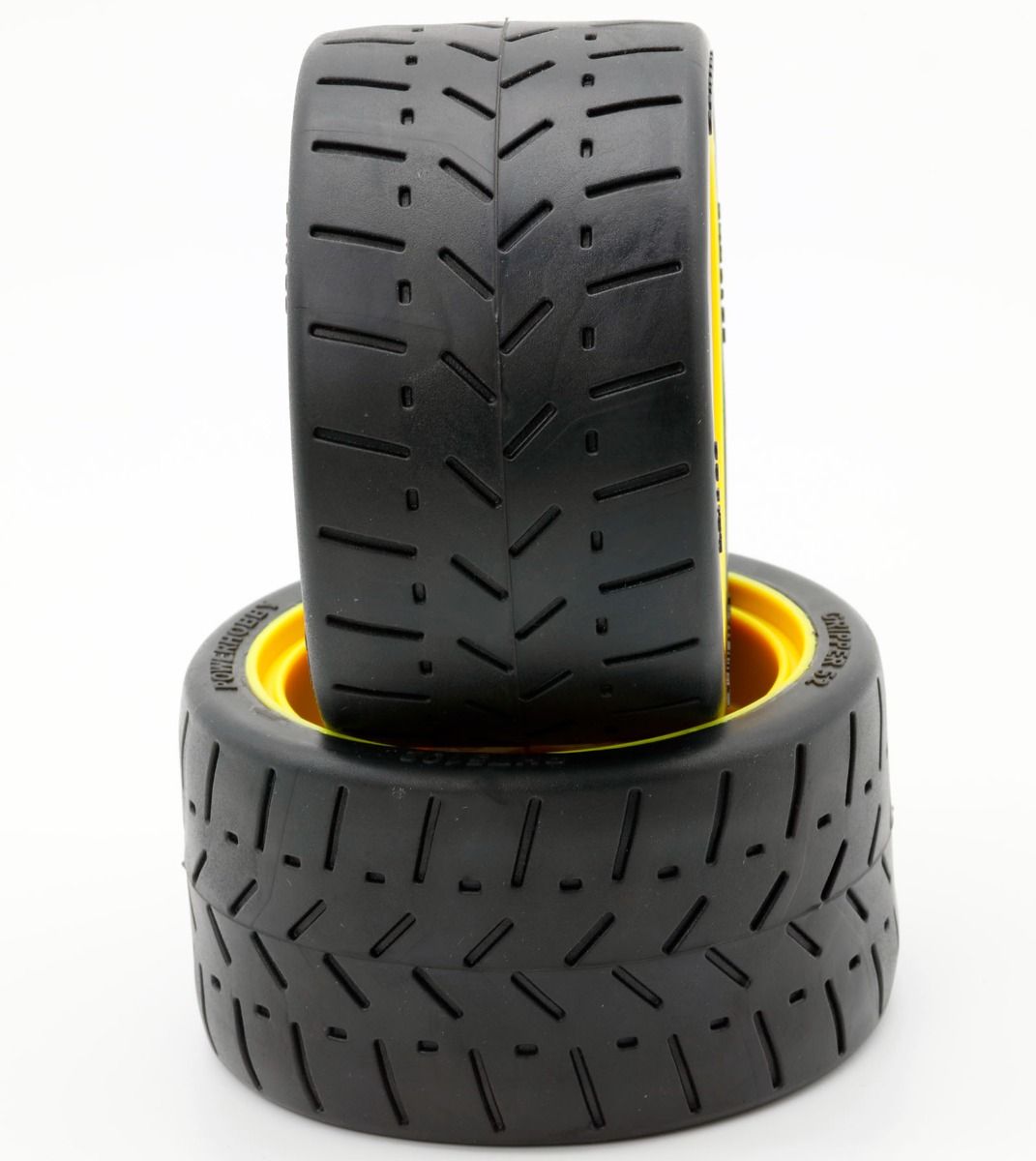 1/8 Gripper 54/100 Belted Mounted Tires 17mm Yellow