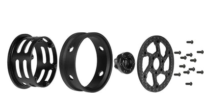 1.9" Carbon Fiber Lightweight Beadlock Wheels A, 1/10 Rock