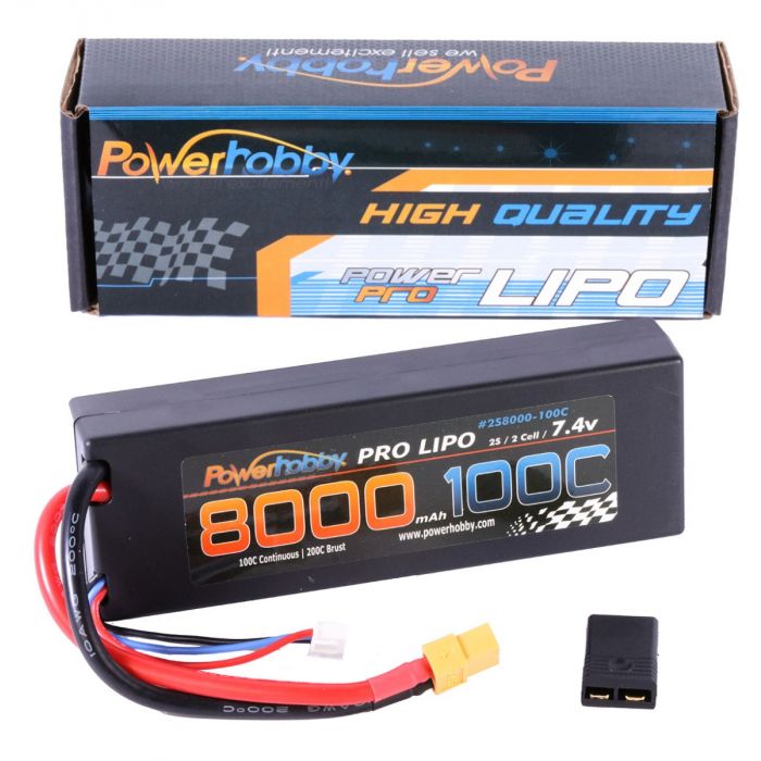 2S 7.4V 8000mAh 100C-200C LiPo Battery w/ XT60 Plug + Traxxas