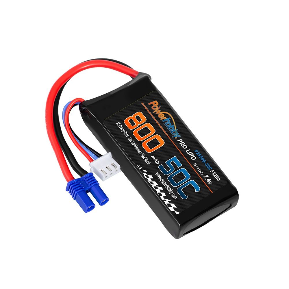 2S 7.4V 8000mAh 50C Lipo Battery w, EC2 Plug Losi