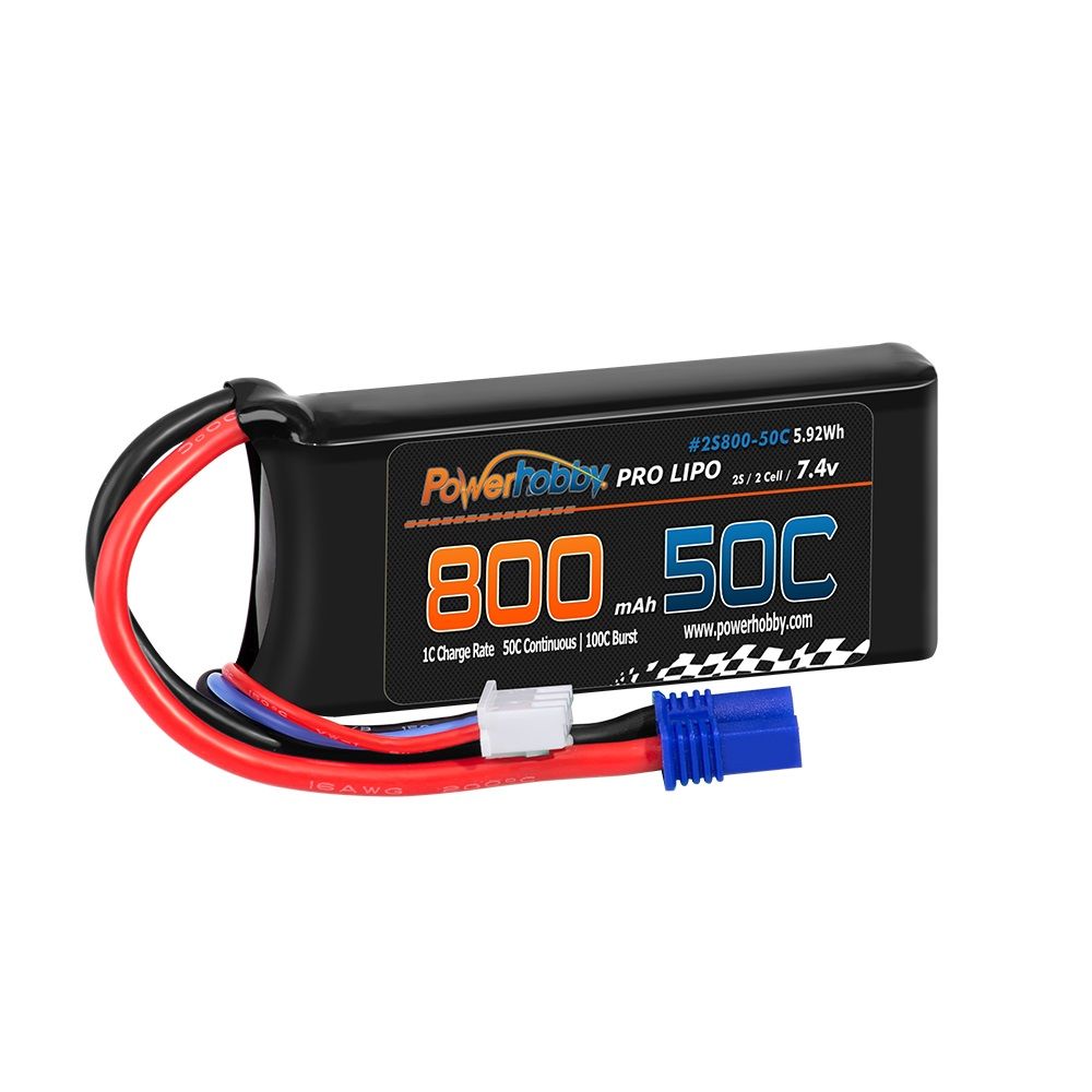 2S 7.4V 8000mAh 50C Lipo Battery w, EC2 Plug Losi