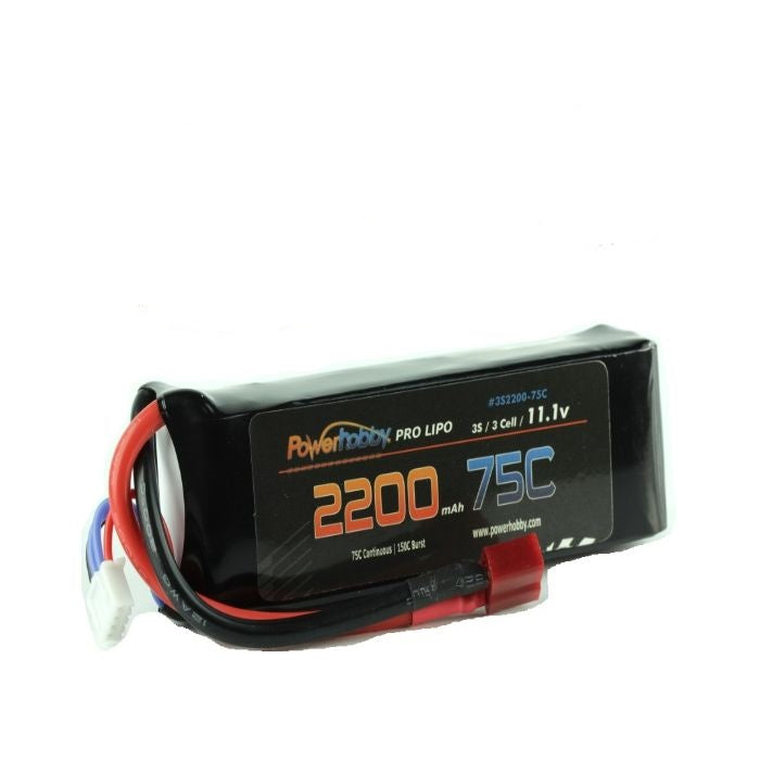 3S 11.1V 2200MAH 75C W/ Deans