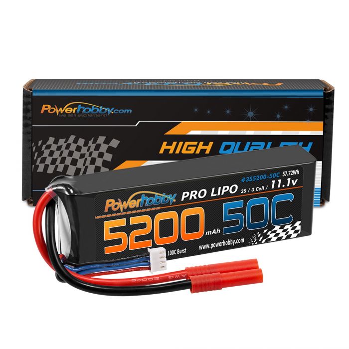 3S 11.1V 5200mAh 50C LiPo Battery w/ RedCAT 4.0mm Plug