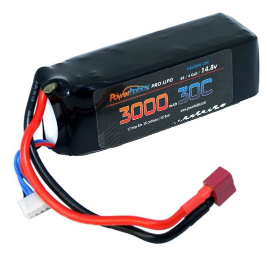 4S 14.8V 3000MAH 50C W/ Deans