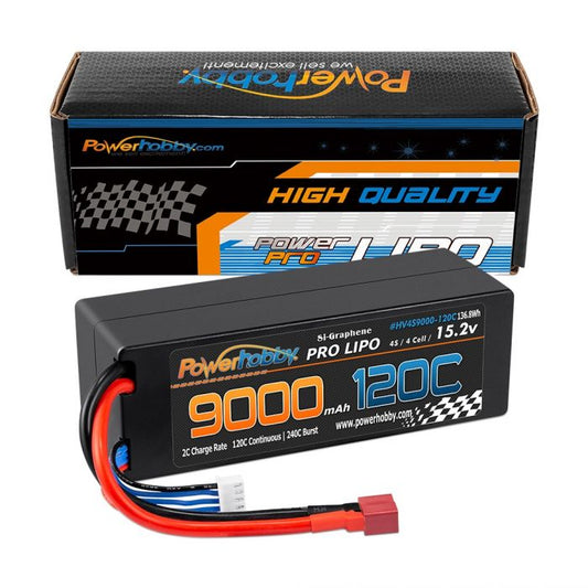 4S 15.2V 9000mAh 120C Graphene LiPo Battery w/ Deans Plug