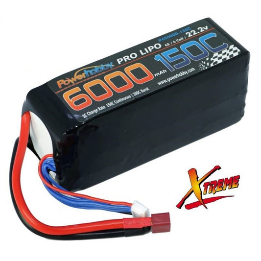 6S 22.2V 6000MAH 150-300C w/ XT90 Extrene