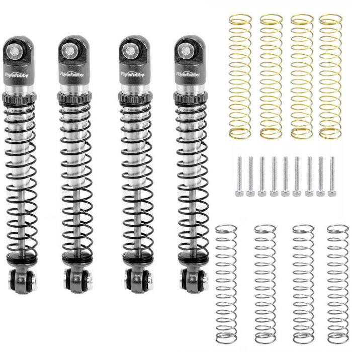 Aluminum 54mm Long Travel Shocks 1/24, Grey, for Axial