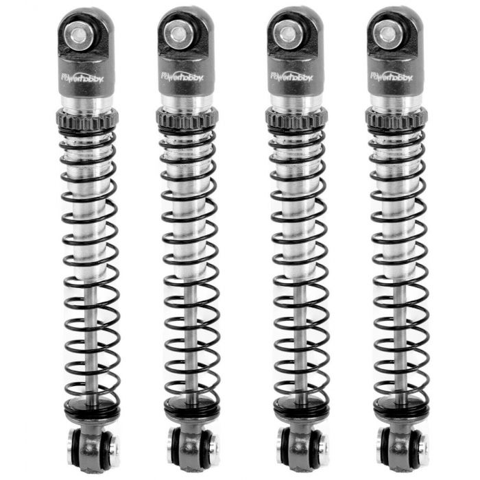 Aluminum 54mm Long Travel Shocks 1/24, Grey, for Axial