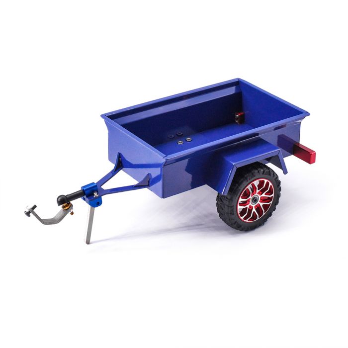 Aluminum Mini RC Crawler 1/24 Trailer, Blue, for Axial