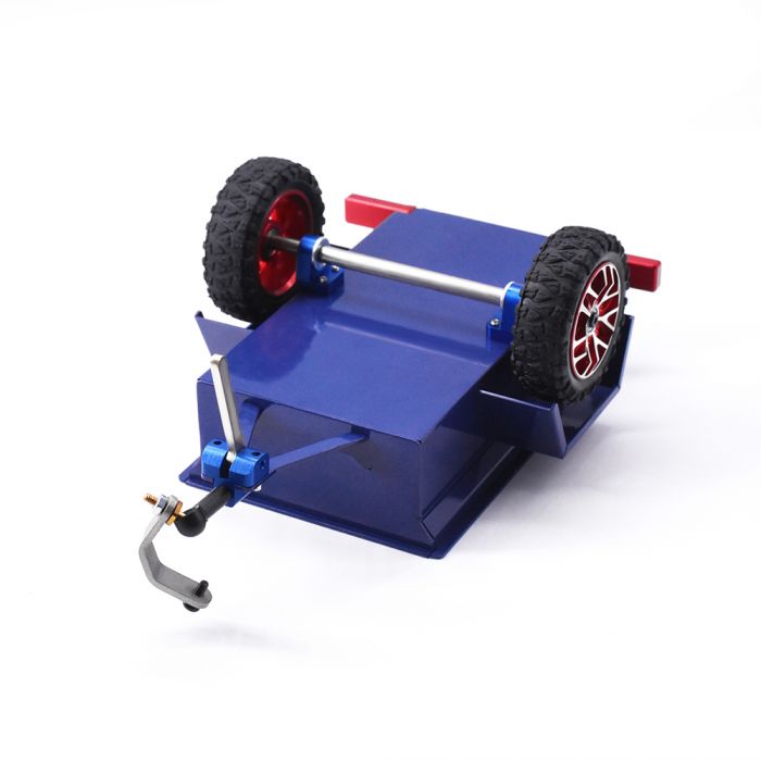 Aluminum Mini RC Crawler 1/24 Trailer, Blue, for Axial