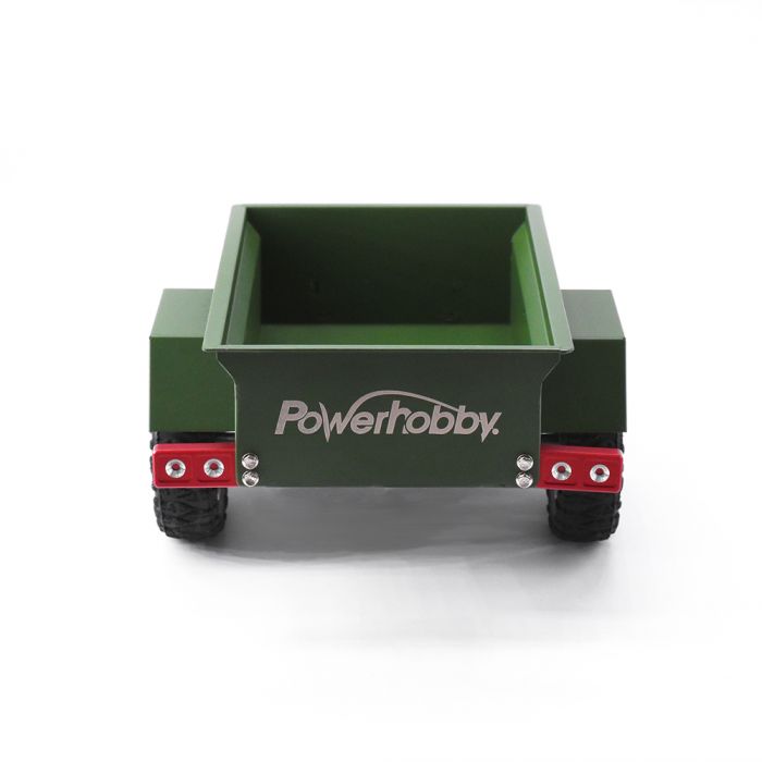 Aluminum Mini RC Crawler 1/24 Trailer, Green, for Axial