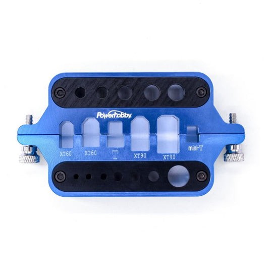 Aluminum RC Connector Soldering Jig, Blue