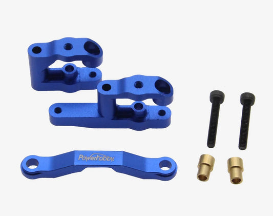 Aluminum Steering Set, Blue, for Arrma Grom