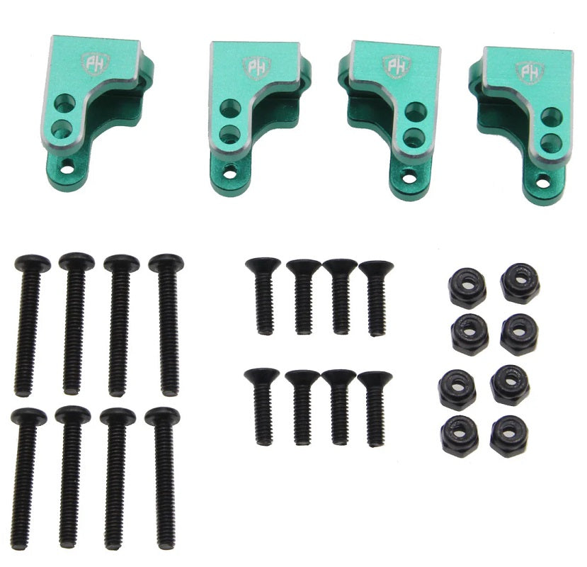 Aluminum Upper Shock Mount, Green, for Losi Mini LMT