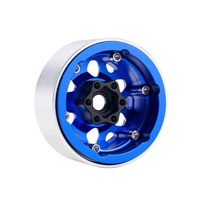 B3 Aluminum 1.9 Beadlock Wheels 9mm Hubs, Blue, for