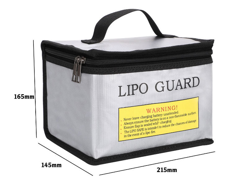 Lipo Battery Charging Safety Bag 215x145x165mm with Zipper