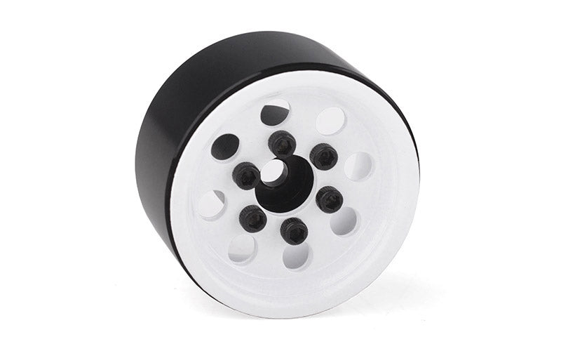 Stamped Steel 1.0" Pro8 Beadlock Wheels, White