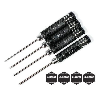 Metric High Speed Steel Hex Driver Set w/ Black Handles