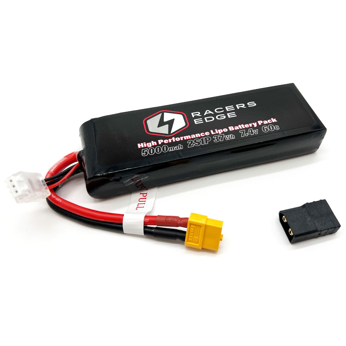 5000mAh 2S 7.4V 60C Soft Pack Lipo Battery XT60 w/TRX Adapt