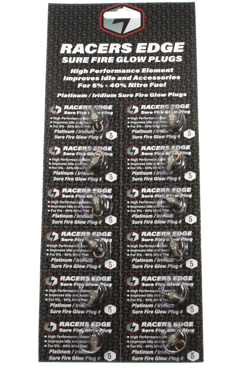 Platinum / Iridum Sure Fire #5 Cold Glow Plugs (12-Pack)