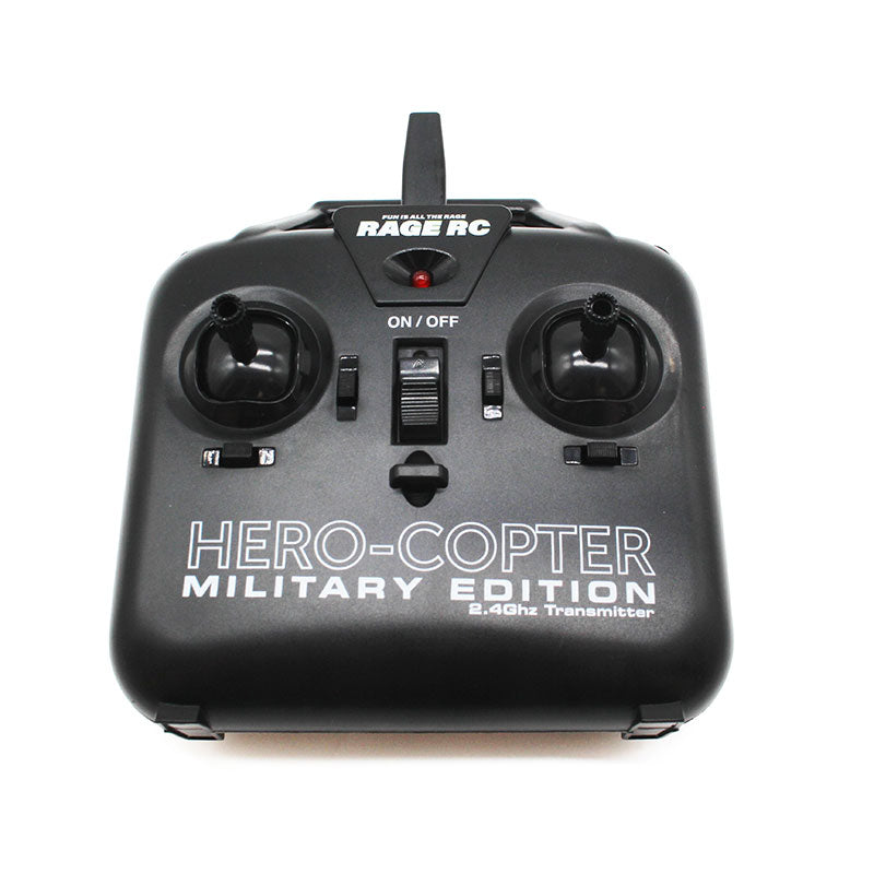 2.4Ghz 4-Ch Transmitter; Hero-Copter Military