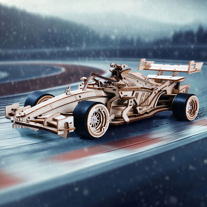 F1 Racing Car, Mechanical Wood Models