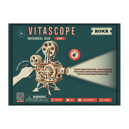 Mechanical Wood Models; Vitascope - working projector,