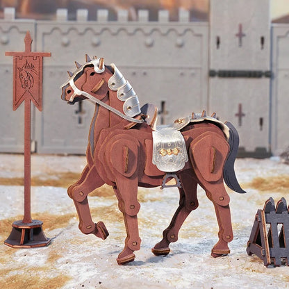 Rowood Warrior-Horse 3D Wooden Puzzle