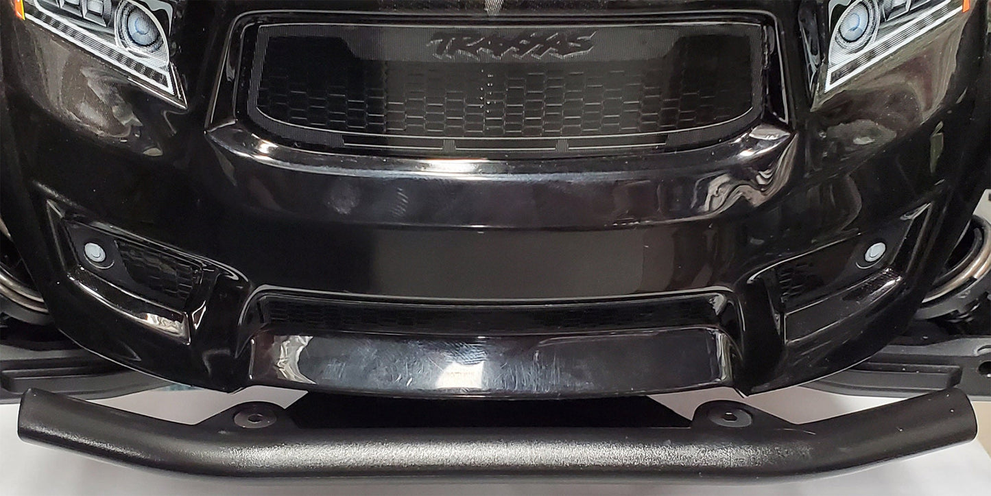 Front Bumper and Skid Plate, Black, for the Traxxas Sledge