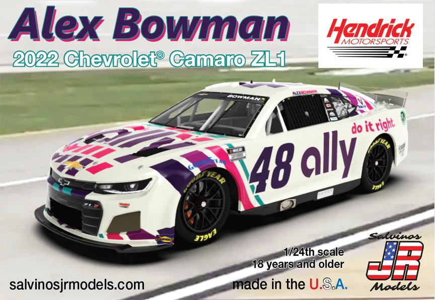 1/24 Hendrick Motorsports Alex Bowman 2022 Camaro Plastic