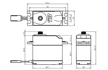 Budget Analog Servo 0.15sec / 111oz-in (8kg-cm) @ 6V