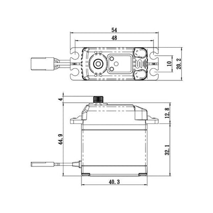 Coreless Digital Servo 0.14sec / 444.4oz @ 6V