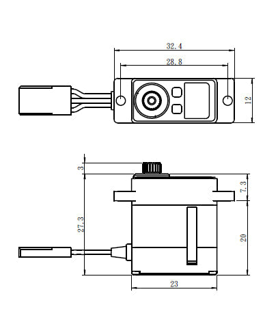 Micro Digital High Voltage Servo 0.05sec / 69oz @ 7.4V