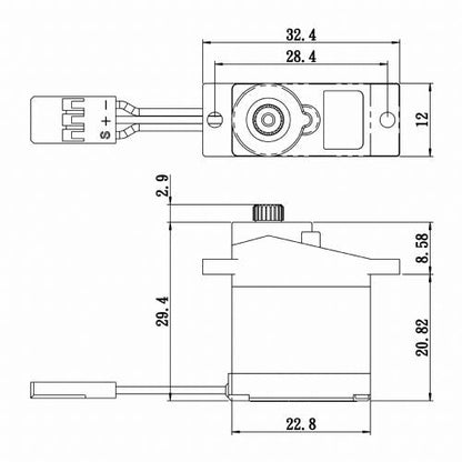 Micro Digital MG Servo 0.13sec / 54oz @ 6V